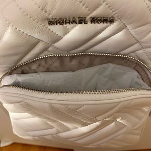 Michael Kors White Leather Backpack Bag